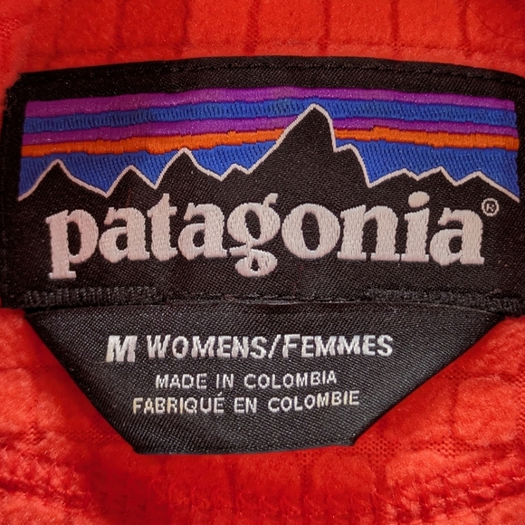 Patagonia R1 Orange Pink Fleece Lined 1/2 Zip Pullover M - Picture 6 of 9